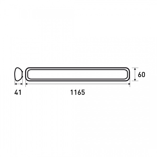 Світильник лінійний Eurolamp 36 Вт денний LED-FX(1.2)-36/4(S) 