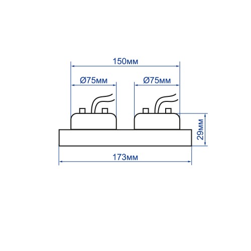 Светильник встраиваемый (Downlight) Feron DL0385 двойной MR16 белый 