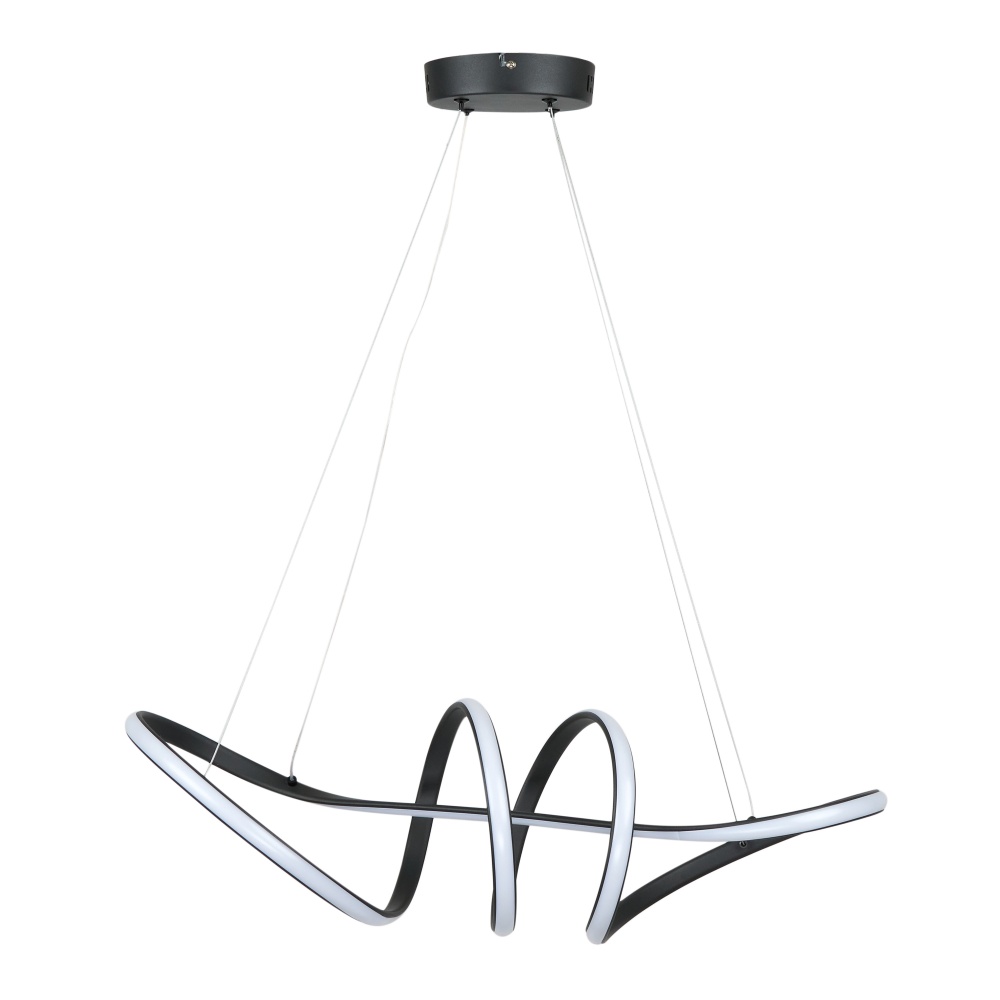 Люстра підвісна Berger 5x47 Вт LED-модуль чорний 7021-PL-47 Black