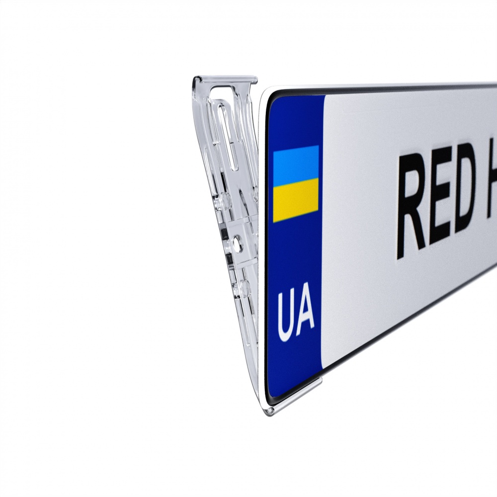 Рамка під номерний знак RED HILL невидима прозора СО-00005