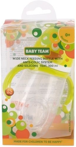 Бутылочка Baby Team с широким горлом и антиколиковой системой