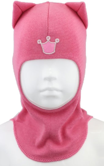 Шапочка детская для девочки Beezy Кошка р.50-52 бледно-розовый 1750 
