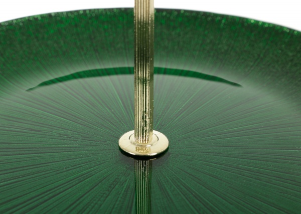 Фруктовниця двохярусна Focus 21+28 см зелена Dekor Cam 