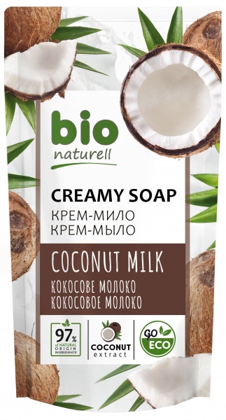 Крем-мило Bio Naturell Кокосове молоко 460 мл 480 г 20 шт./уп.