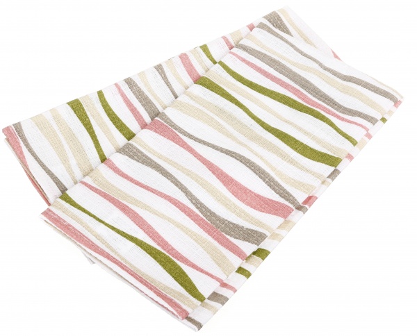 Набір рушників кухонних вафельних Хвиля 2 шт. 45x60 см салатовий Homeline 