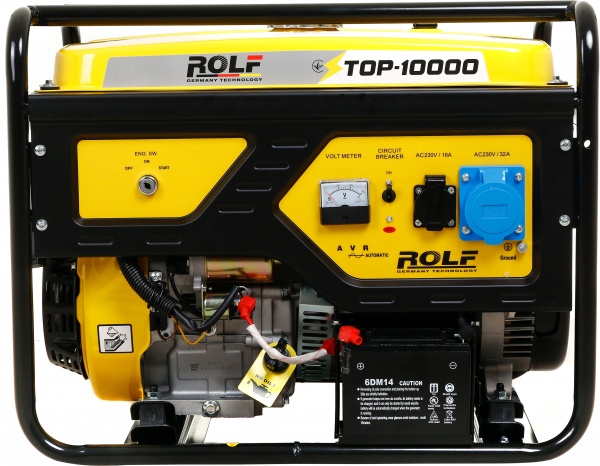Електрогенераторна установка ROLF 7,7 кВт / 8 кВт 230 В TOP-10000 бензин — фото 1