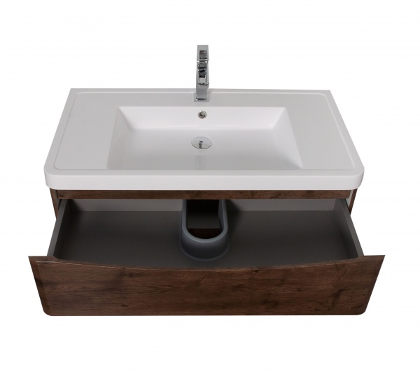 Тумба підвісна Aqua Rodos Vista каштан з умивальником Ваr 90 см