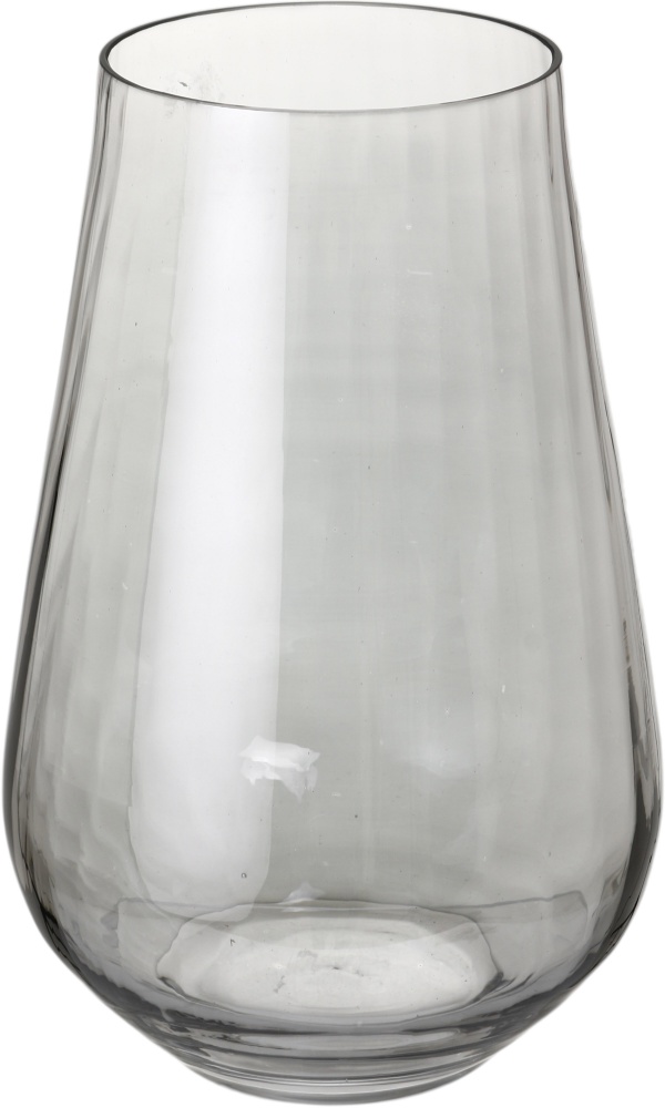 Ваза скляна Wrzesniak Glassworks Luster Optic 28 см сіра 17-9524C black luster