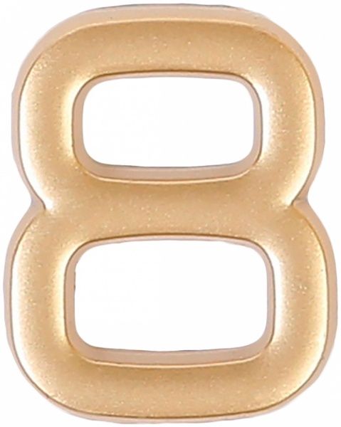 Цифра 8 пластик матове золото 40 мм Larvij LNP4 MG #8