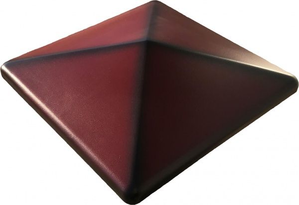 Кришка на стовп Репліка VIP 445x445x120 мм бордовий МЕГАЛІТ 