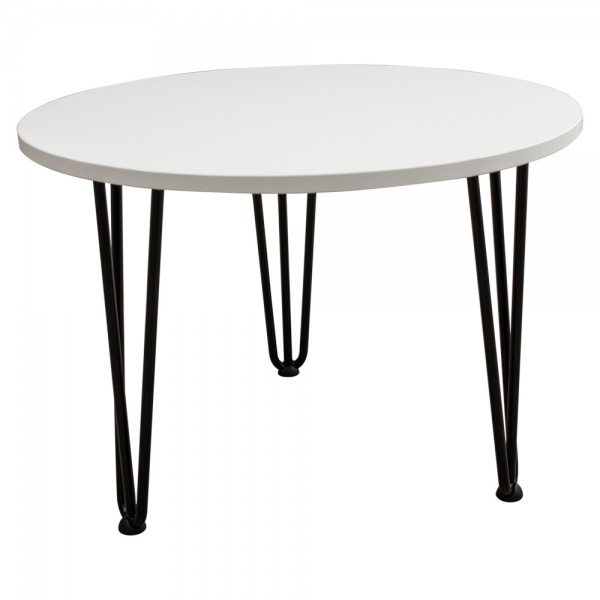 Стіл журнальний Zac білий Аляска/чорний 600x430мм 