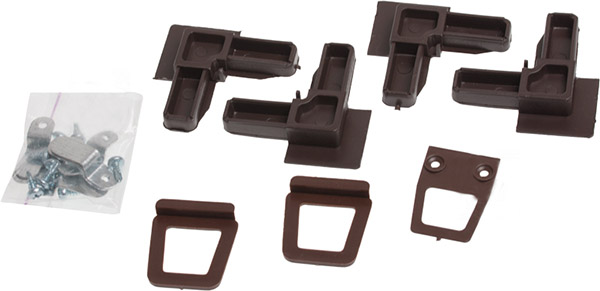 Комплект креплений для вставной москитной сетки коричневый 