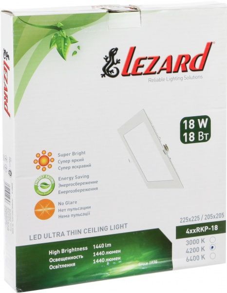 Світильник вбудовуваний (Downlight) Lezard 4200 К білий 442RKP-18 