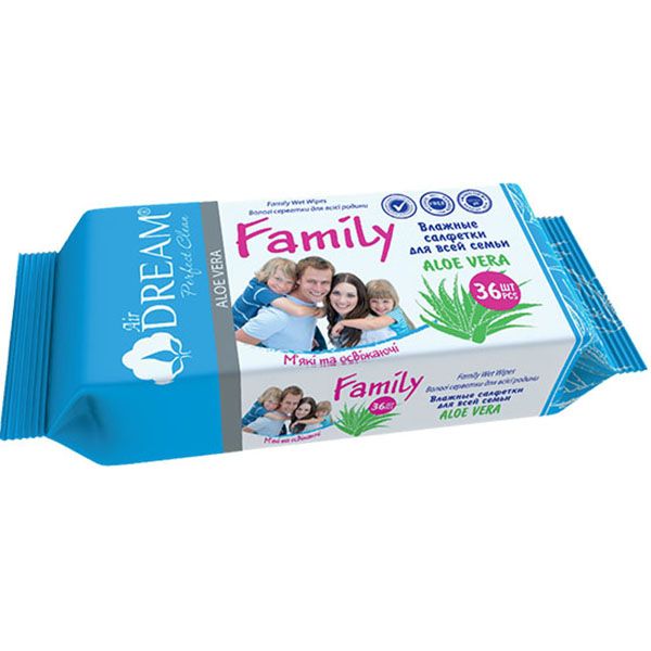 Салфетка влажная Аir Dream Family 36 шт.