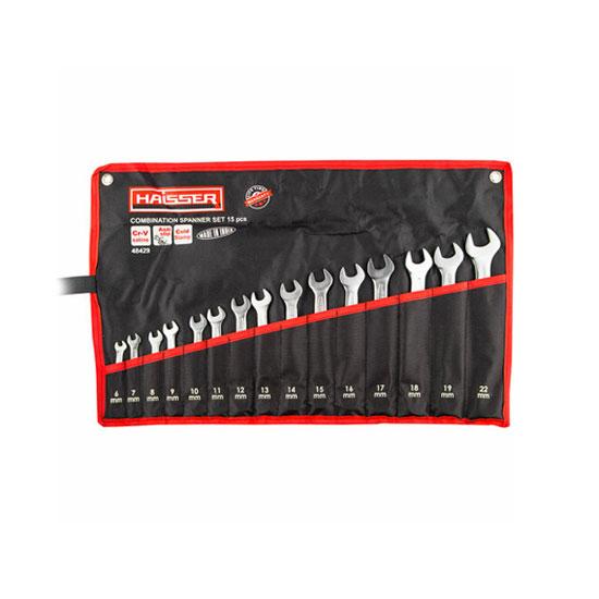 Набор ключей комбинированных Haisser CRV Cold Stamped 15 шт. 48429