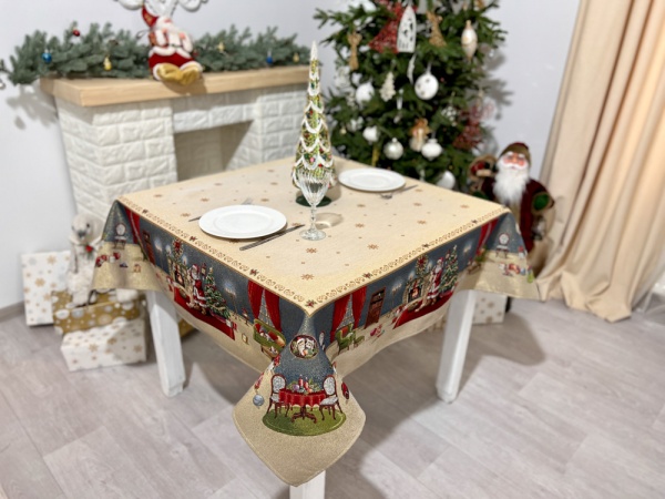 Скатерть Новогодняя сказка 137x180 см Limaso 