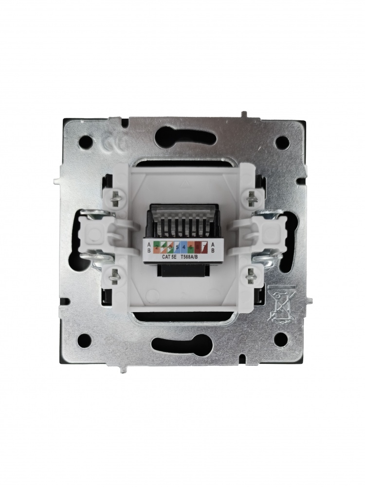 Механізм розетки комп’ютерна HausMark Juna IP20 чорний матовий 7041-1788U2-139