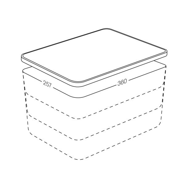 Крышка для ящика MVM FH-16 MATT WHITE 360x257 мм