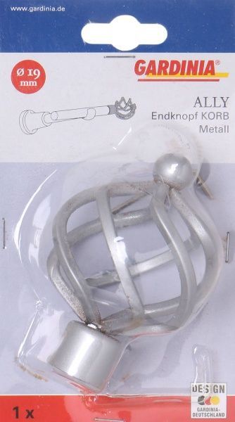 Наконечник Gardinia Ally Короб набірний d19 мм матове срібло 1 шт. 