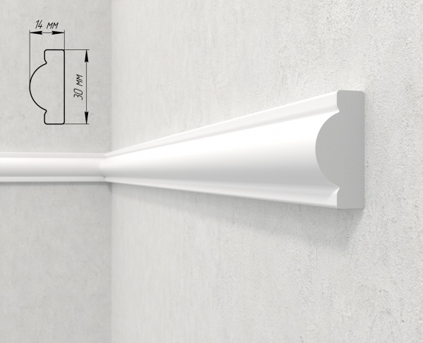 Молдинг Dellos Baget 157-20 2000x14x30мм 