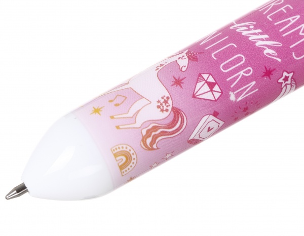 Ручка шариковая на 10 цветов единорог 