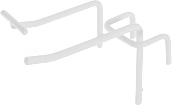 Крючок на сетку одинарный с ценникодержателем КО 100/60Ц-01 белый