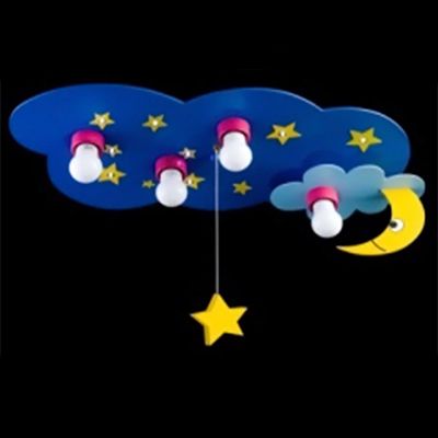 Люстра Crystal Sky PL4 голубая