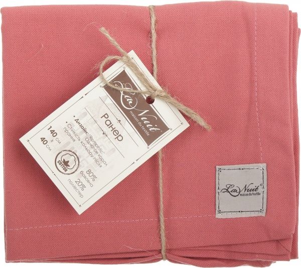 Раннер Коралл 40x140 см коралловый La Nuit 