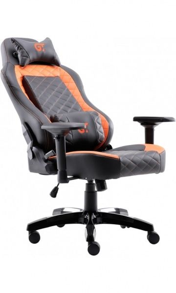 Кресло GT Racer X-2605-4D черно-оранжевый 