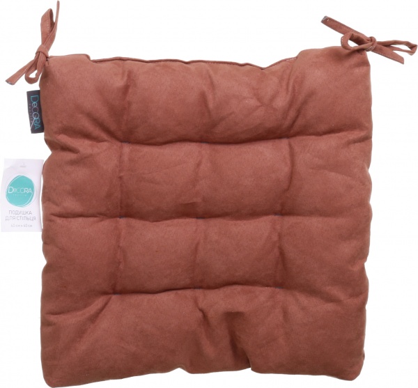 Подушка на стул на завязках 40x40 см в ассортименте Decora textile 