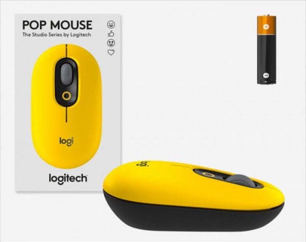 Мышь Logitech POP Mouse with emoji yellow (910-006546) 