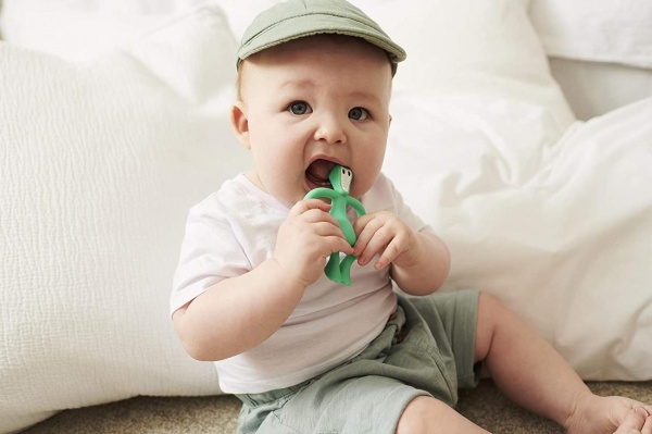 Прорезыватель Matchstick Monkey Крокодил зеленый 11 см (MM-C-001)