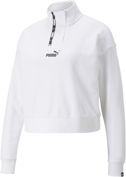 Свитшот Puma Power Half-Placket Crew 84712402 р. S белый