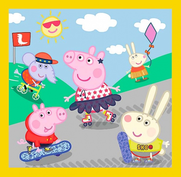 Пазли Trefl 3 в 1 Веселий день Свинки Пеппи 34849