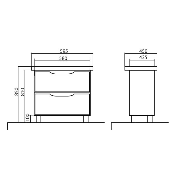 Тумба с умывальником Аква-Родос Венеция 60 см City 60 см