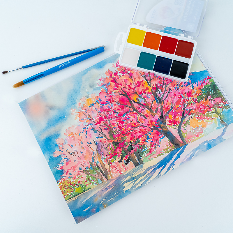 Краски акварельные Classic 8 шт. K-065 KITE