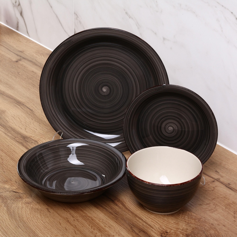 Тарілка супова Fiora Retro Grey 21.5 см