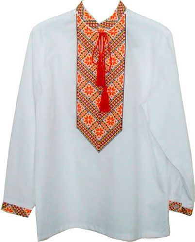 Вышиванка Эдельвика 357-19/09 р.122 белый с красным 357-19/09 