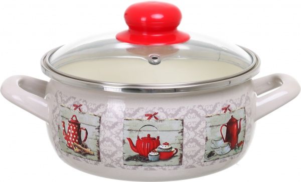 Кастрюля с крышкой Чаепитие 16 см Metrot