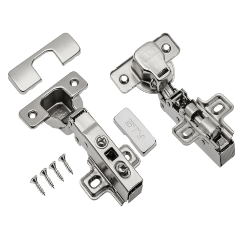 Петля накладна Clip з доводчиком + монтажна планка GTV 