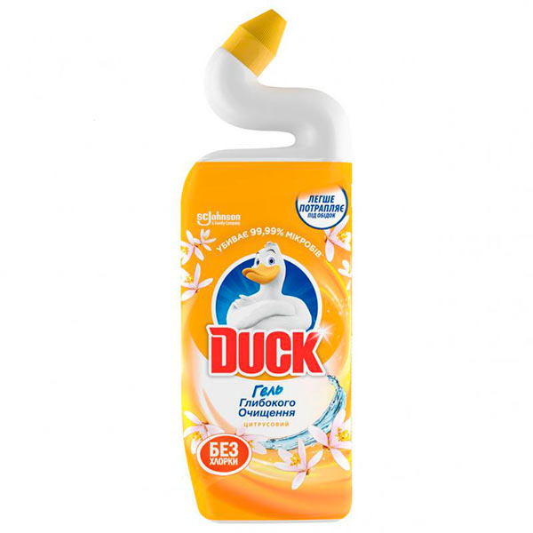 Средство для чистки унитаза Туалетный утенок 5 в 1 Цитрусовый 00 