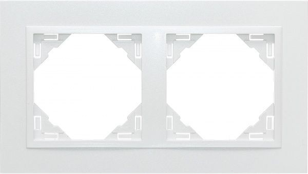 Рамка двухместная Efapel ANIMATO Logus универсальная металлик ледяной 90920 TEE