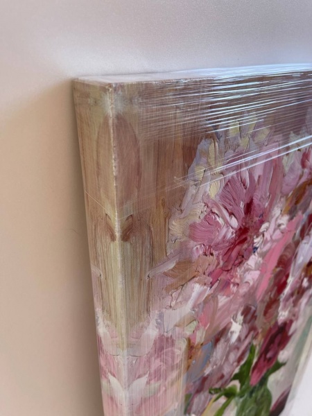 Репродукция Пионы в зеленой вазе 50x80 см Арт Фемелі 