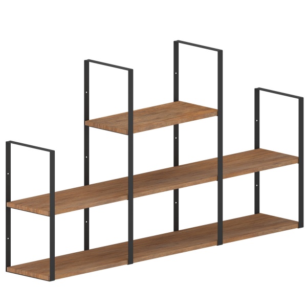 Кронштейн для полиць Valore Потрійний прямокутник Loft SB-TR-28