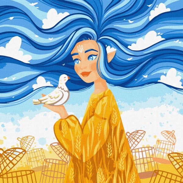 Картина по номерам Независимая красавица 40х40 см 40x40 см Идейка 