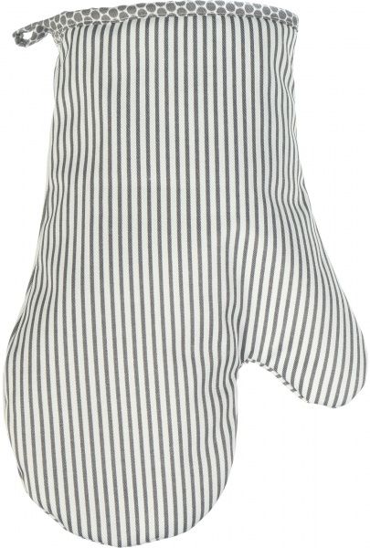 Прихватка-варежка Грета полоски 30x15 см серый La Nuit 