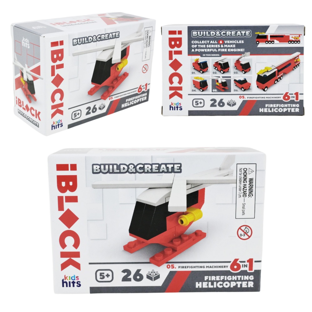 Игрушка-конструктор Iblock Kids hits JUNIOR Пожарная (в ассортименте) KH51/004