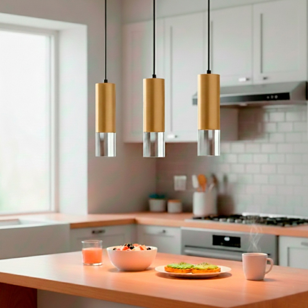 Підвіс Eurolamp LumiTube 1xGU10 золото LED-LP-1хGU10(golden)