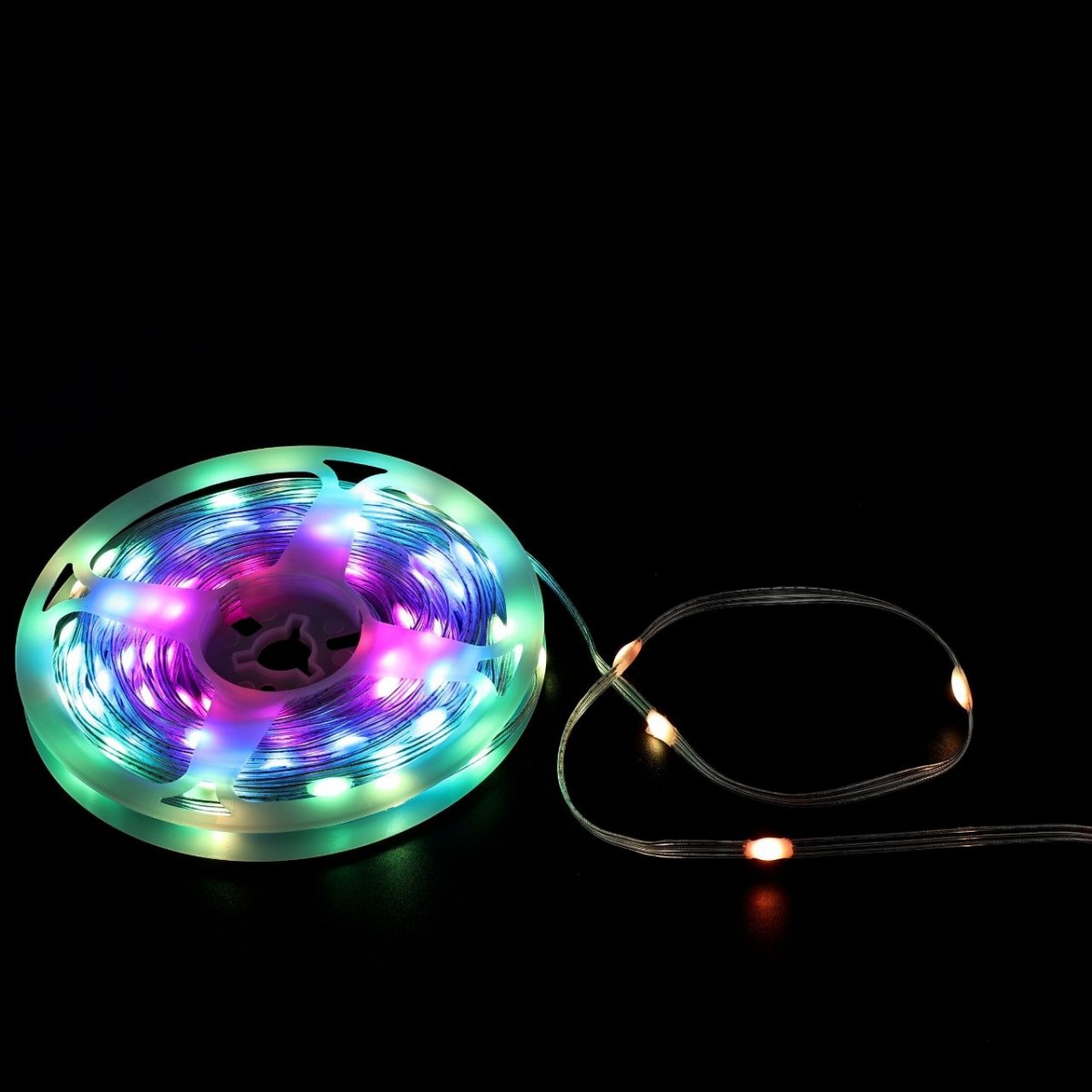 Електрогірлянда лінійна роса на котушці Smart RGB світлодіодна (LED) 200 ламп 20 м (QC6011) — фото 1