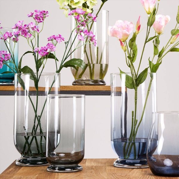 Ваза Омбре, d15,5хh30 см, бирюзовая Wrzesniak Glassworks